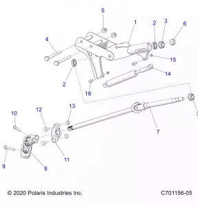 STEERING, LINKAGE, TILT AND RELATED, STANDARD - Z22RME2KAG/BG/V2KAN/BN (C701156-05)