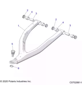 SUSPENSION, FRONT CONTROL ARM UPPER - Z22RME2KAG/BG/K2KAN/BN/V2KAN/BN (C0702881-5)