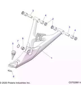 SUSPENSION, FRONT CONTROL ARMS LOWER - Z22RME2KAG/BG/K2KAN/BN/V2KAN/BN (C0702881-6)