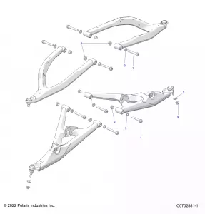 SUSPENSION, FRONT CONTROL ARMS MOUNTING - Z22RME2KAG/BG/K2KAN/BN/V2KAN/BN (C0702881-2)