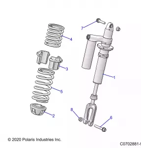 SUSPENSION, FRONT SHOCK MOUNTING - Z22RME2KAG/BG/K2KAN/BN/V2KAN/BN (C0702881-3)