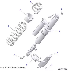 SUSPENSION, REAR SHOCK MOUNTING - Z22RME2KAG/BG/K2KAN/BN/V2KAN/BN (C0704860-2)