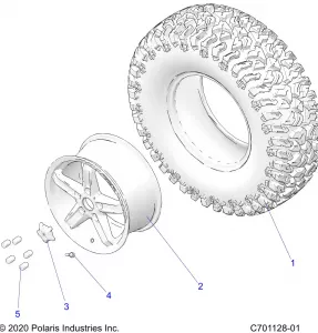 WHEELS, FRONT/REAR - Z22RME2KAG/BG/K2KAN/BN/V2KAN/BN (C701128-01)