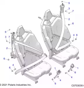 BODY, Сидение BELT MOUNTING, REAR, STANDARD -Z22R4E92AD/AJ (C0703030-5)