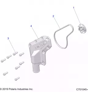 ENGINE, WATERPUMP IMPELLER AND COVER - Z22CHA57A2/K2 (C701045-4)