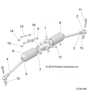 STEERING, GEARBOX ASM. - Z22CHA57A2/K2 (C700185-1)
