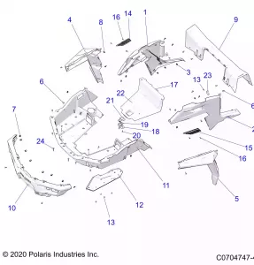 BODY, REAR RACK AND FENDERS - Z22ASE99A5/B5(C0704747-4)