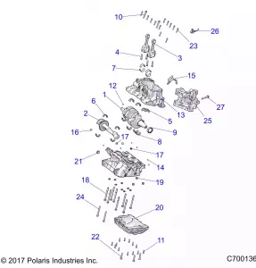 ENGINE, Картер AND CRANKSHAFT - Z22ASE99A5/B5(C700136)