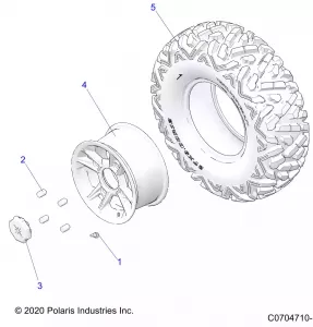 WHEELS, FRONT - Z22ASE99A5/B5(C0704710-1)