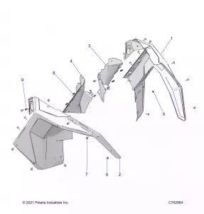 BODY, FRONT FENDER - Z22GAL92AG/AL/BG/BL (C702964)