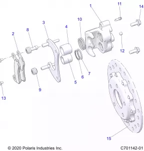 BRAKES, CALIPER, REAR - Z22GAL92AG/AL/BG/BL (C701142-01)