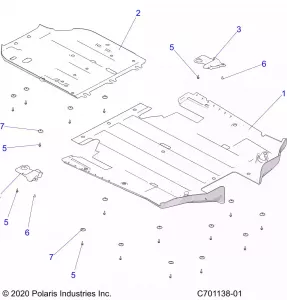 CHASSIS, SKID PLATES - Z22GAL92AG/AL/BG/BL (C701138-01)