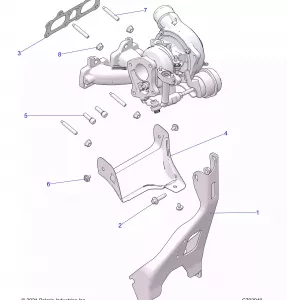 ENGINE, TURBO CHARGER MOUNTING - Z22GAL92AG/AL/BG/BL (C702949)