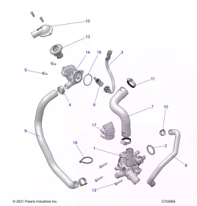 ENGINE, WATERPUMP AND BYPASS - Z22GAL92AG/AL/BG/BL (C702984)