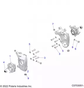 SUSPENSION, FRONT CARRIER AND HUB - Z22GAL92AG/AL/BG/BL (C0703051-1)