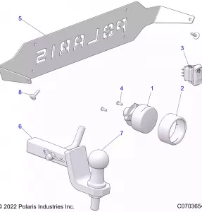 BODY, HITCH, LICENSE PLATE, ZUG - Z22NAS99CK/FK (C0703654)