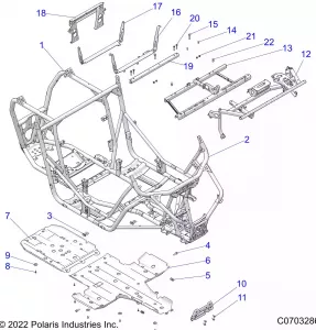 CHASSIS, MAIN Рама AND SKID PLATES -Z22NAS99CK/FK (C0703286)