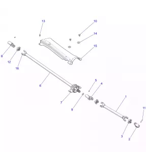 DRIVE TRAIN, FRONT PROP SHAFT - Z22NAS99CK/FK (C701096)