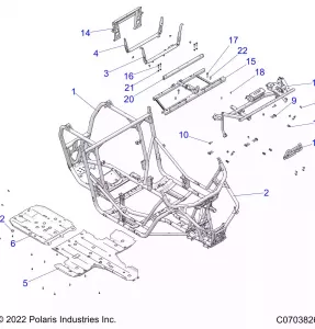 CHASSIS, MAIN Рама AND SKID PLATES - Z22NAM99AR (C0703826)