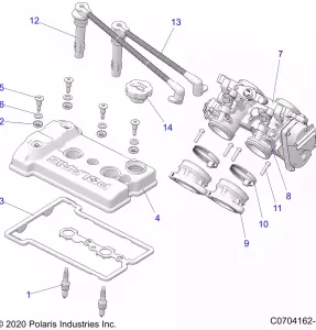 ENGINE, THROTTLE Кузовные детали AND Клапанная крышка - Z22NAM99AR (C0704162-1)