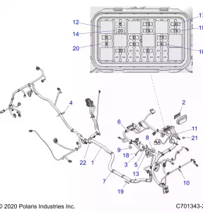 ELECTRICAL, WIRE HARNESS - Z22NAK99AK/AR/BK/BR/NAV99AK/AR/BK/BR (C701343-2)