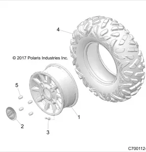 WHEELS, FRONT - Z22NAK99AK/AR/BK/BR/NAV99AK/AR/BK/BR (C700112-1)