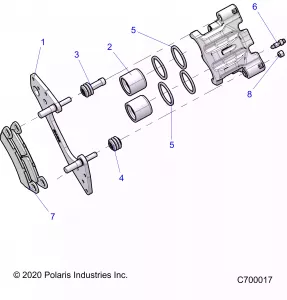 BRAKES, FRONT CALIPER - Z22NAE99AJ/AN/BJ/BN (C700017)