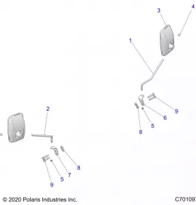 BODY, MIRRORS, TRACTOR - Z21NAS99CG (C701097)