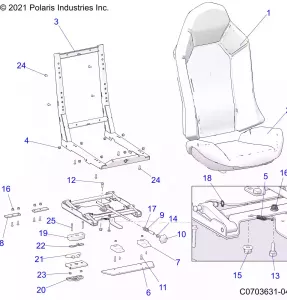 BODY, Сидение ASM., DRIVER - Z22NAS99CZ (C0703631-04)