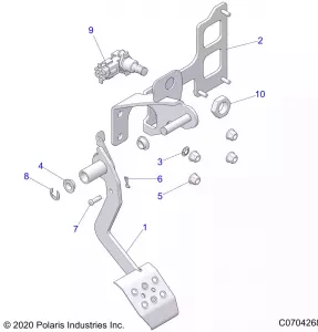 BRAKES, PEDAL, TRACTOR - Z21NAS99CG (C0704268)