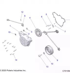 ENGINE, STATOR AND FLYWHEEL - Z22NAS99CZ (C701094)