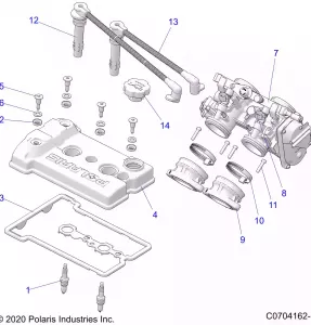 ENGINE, THROTTLE Кузовные детали AND Клапанная крышка - Z22NAS99CZ (C0704162-1)