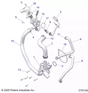 ENGINE, WATERPUMP AND BYPASS - Z22N4E99AJ/AN/BJ/BN (C701342)