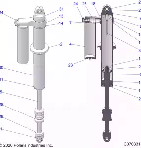 SUSPENSION, REAR SHOCK INTERNALS - Z22N4E99AJ/AN/BJ/BN (C0703313)