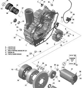 03- PTO Cover And Magneto - 130-155 Model Without Suspension
