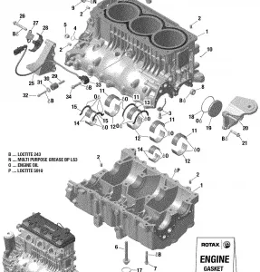 01- Двигатель Block - 130-155 Model Without Suspension