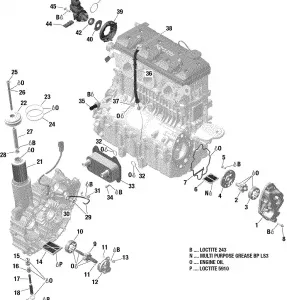 01- Система смазки двигателя - 130-155 Model Without Suspension
