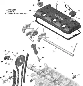 01- Клапанный механизм - 130-155 Model Without Suspension