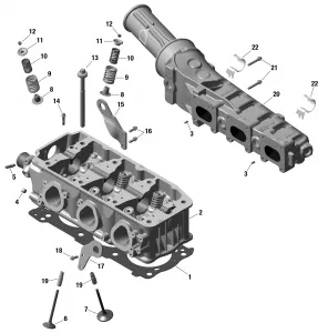 01- Двигатель - Головка блока цилиндров And Exhaust Manifold