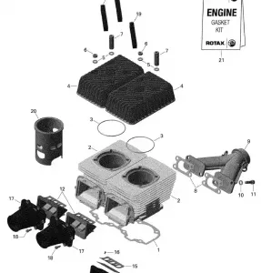 01- Cylinder, Выхлопная система Manifold And Reed Valve