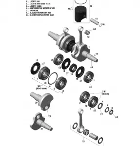 01- Crankshaft and Piston - 600 E-TEC