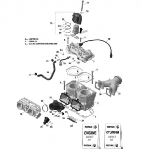 01- Cylinder And Головка блока цилиндров - 600 E-TEC