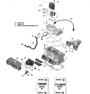 01- Cylinder And Головка блока цилиндров - 800 E-TEC