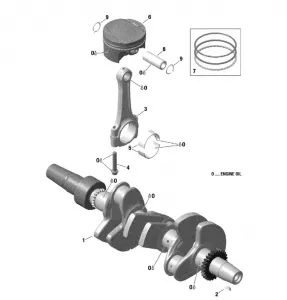 01- Crankshaft, Pistons and Balance Shaft - 900 ACE