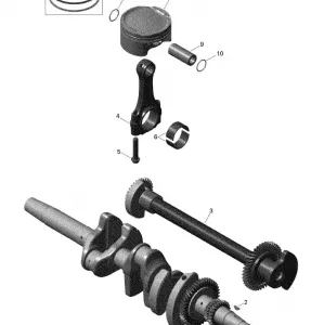 01- Crankshaft, Pistons and Balance Shaft - 1200 iTC 4-TEC