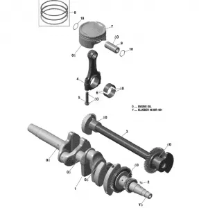 01- Crankshaft, Pistons And Balance Shaft - 1200 4-TEC