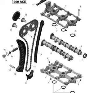 01- Camshafts and Timing Chain - 900 ACE