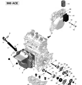 01- Система смазки двигателя - 900 ACE
