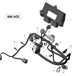 10- Блок управления двигателем и проводка двигателя - 600 ACE