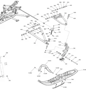 07- Передняя подвеска And Ski MXZ - 600HO E-TEC, 1200 4-TEC - Package X RM